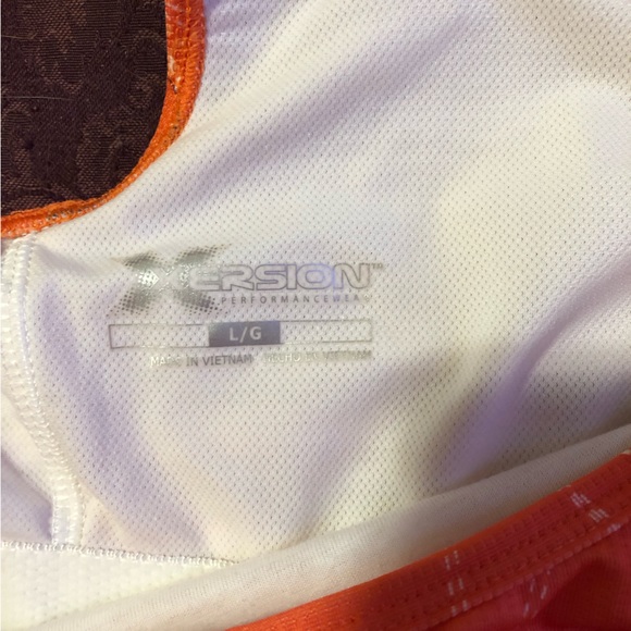 Xersion Performance Wear workout top and pants set SZ L in coral and dark grey. - Picture 5 of 7